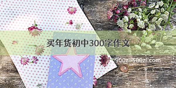 买年货初中300字作文