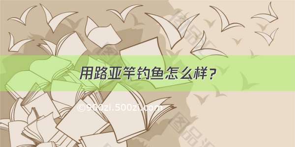 用路亚竿钓鱼怎么样？