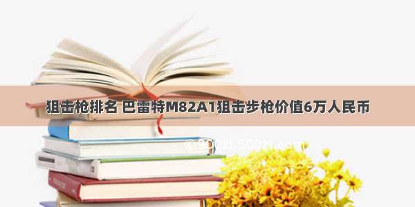 狙击枪排名 巴雷特M82A1狙击步枪价值6万人民币