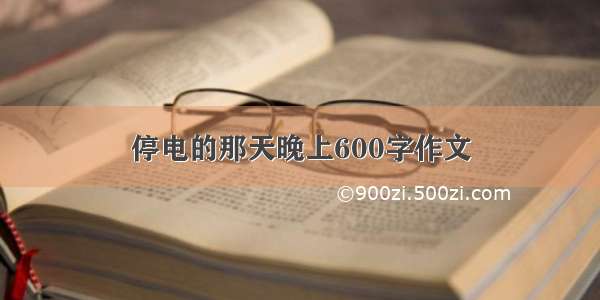 停电的那天晚上600字作文