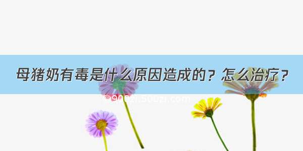 母猪奶有毒是什么原因造成的？怎么治疗？