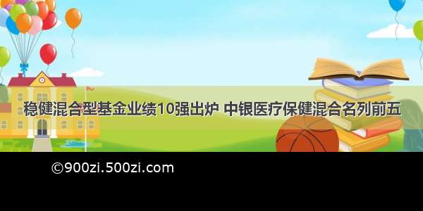 稳健混合型基金业绩10强出炉 中银医疗保健混合名列前五