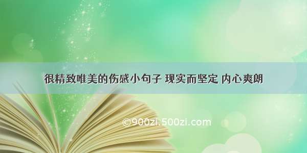 很精致唯美的伤感小句子 现实而坚定 内心爽朗