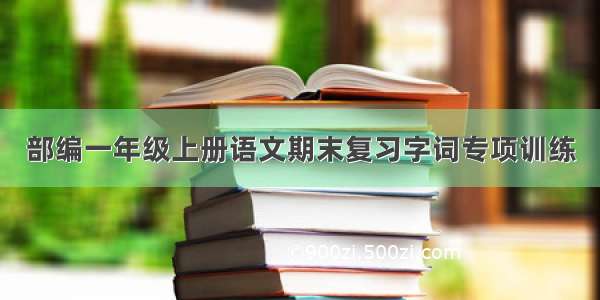 部编一年级上册语文期末复习字词专项训练