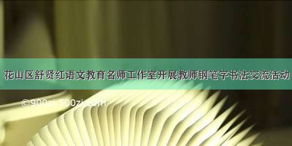 花山区舒贤红语文教育名师工作室开展教师钢笔字书法交流活动