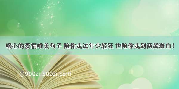 暖心的爱情唯美句子 陪你走过年少轻狂 也陪你走到两鬓斑白！