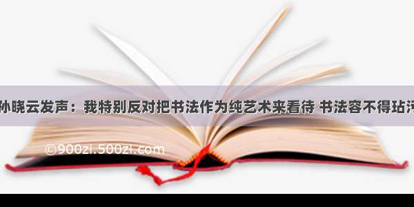 孙晓云发声：我特别反对把书法作为纯艺术来看待 书法容不得玷污