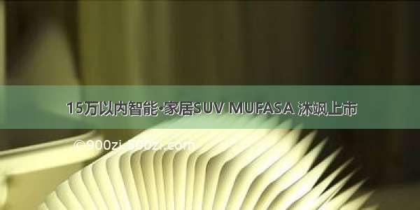 15万以内智能·家居SUV MUFASA 沐飒上市