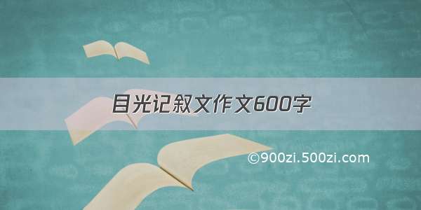 目光记叙文作文600字