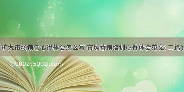 扩大市场销售心得体会怎么写 市场营销培训心得体会范文(二篇)