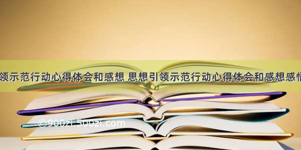 思想引领示范行动心得体会和感想 思想引领示范行动心得体会和感想感悟(二篇)