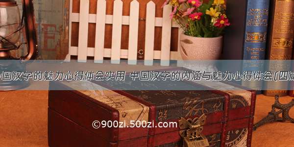 中国汉字的魅力心得体会实用 中国汉字的内涵与魅力心得体会(四篇)