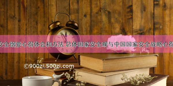 总体国家安全纲要心得体会和方法 总体国家安全观与中国国家安全战略心得体会(4篇)