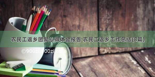 农民工返乡团聚心得体会报告 农民工返乡工作总结(8篇)