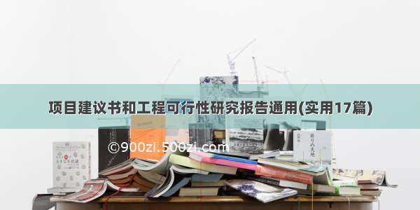 项目建议书和工程可行性研究报告通用(实用17篇)