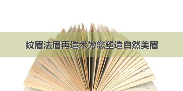 纹眉法眉再造术为您塑造自然美眉