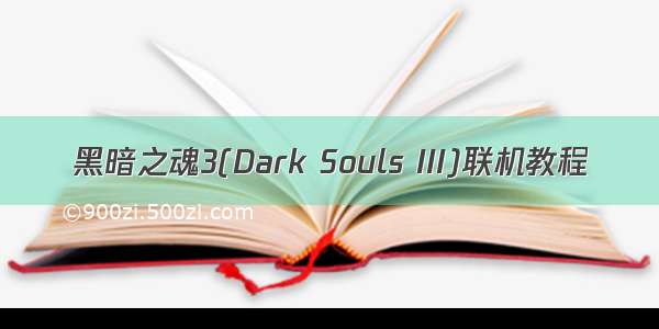 黑暗之魂3(Dark Souls III)联机教程