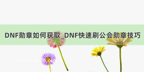 DNF勋章如何获取_DNF快速刷公会勋章技巧