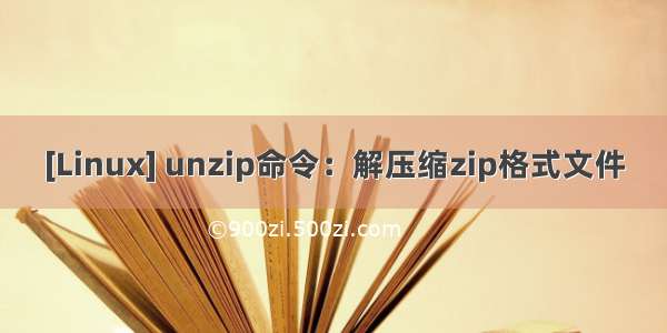 [Linux] unzip命令：解压缩zip格式文件