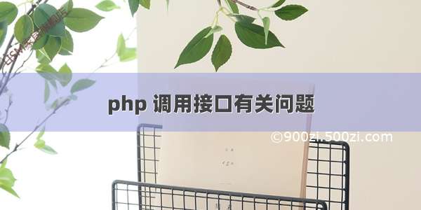 php 调用接口有关问题