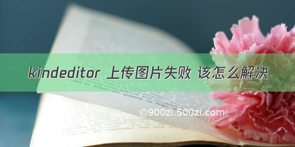 kindeditor 上传图片失败 该怎么解决