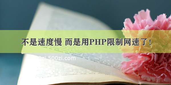 不是速度慢 而是用PHP限制网速了！