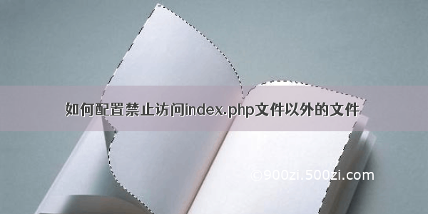 如何配置禁止访问index.php文件以外的文件
