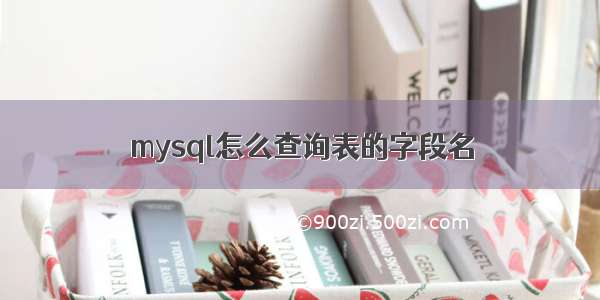 mysql怎么查询表的字段名