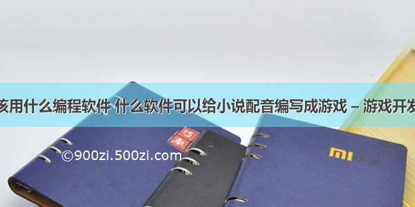 做游戏该用什么编程软件 什么软件可以给小说配音编写成游戏 – 游戏开发 – 前端