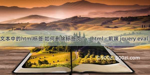 去除文本中的html标签 如何删除标签页？ – html – 前端 jquery eval html