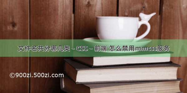 文件名共分哪几类 – CSS – 前端 怎么禁用mmcss服务