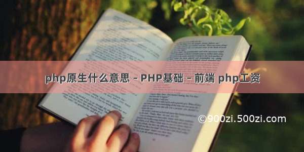 php原生什么意思 – PHP基础 – 前端 php工资