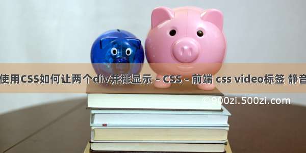 使用CSS如何让两个div并排显示 – CSS – 前端 css video标签 静音