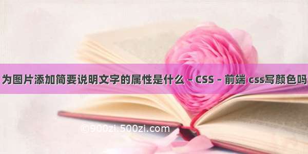 为图片添加简要说明文字的属性是什么 – CSS – 前端 css写颜色吗