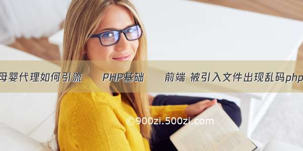 母婴代理如何引流 – PHP基础 – 前端 被引入文件出现乱码php