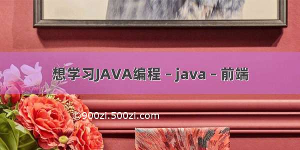 想学习JAVA编程 – java – 前端