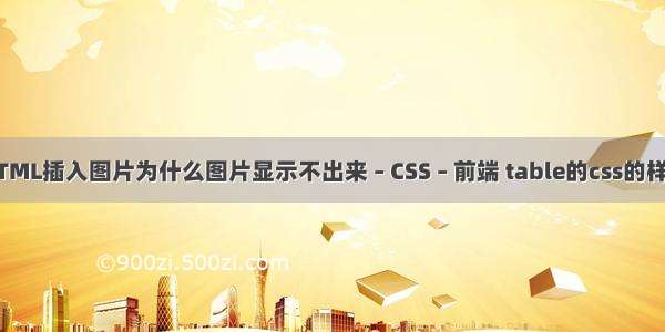 HTML插入图片为什么图片显示不出来 – CSS – 前端 table的css的样式