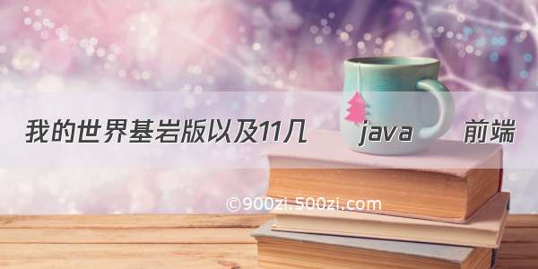 我的世界基岩版以及11几 – java – 前端