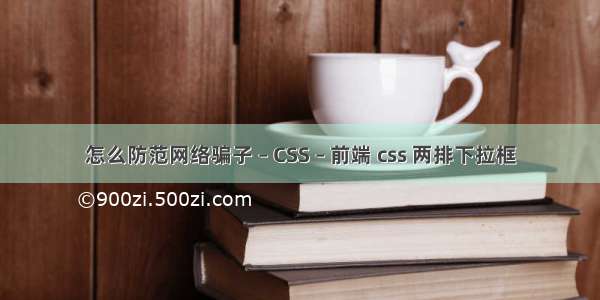 怎么防范网络骗子 – CSS – 前端 css 两排下拉框