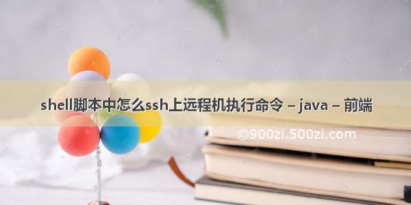 shell脚本中怎么ssh上远程机执行命令 – java – 前端