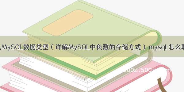 负数导入MySQL数据类型（详解MySQL中负数的存储方式） mysql 怎么取消注释