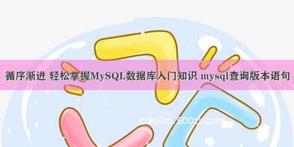 循序渐进 轻松掌握MySQL数据库入门知识 mysql查询版本语句