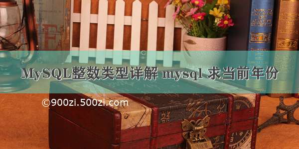 MySQL整数类型详解 mysql 求当前年份