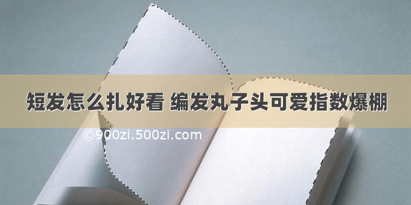 短发怎么扎好看 编发丸子头可爱指数爆棚