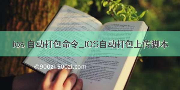 ios 自动打包命令_iOS自动打包上传脚本