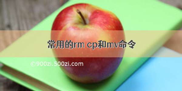 常用的rm cp和mv命令