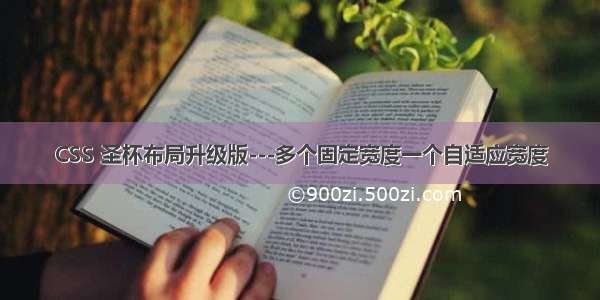 CSS 圣杯布局升级版---多个固定宽度一个自适应宽度