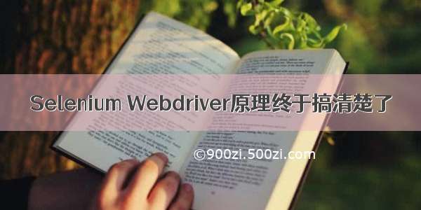 Selenium Webdriver原理终于搞清楚了