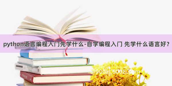 python语言编程入门先学什么-自学编程入门 先学什么语言好？