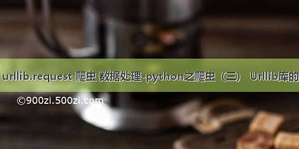 python urllib.request 爬虫 数据处理-python之爬虫（三） Urllib库的基本使用